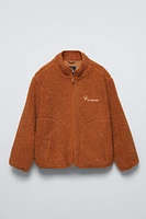 EMBROIDERED FLEECE JACKET