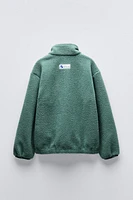 CONTRAST FLEECE JACKET