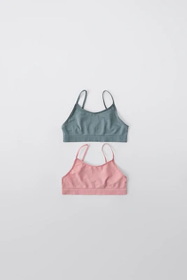 8-14 YEARS/ TWO PACK OF SEAMLESS BRALETTES