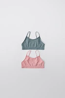 8-14 YEARS/ TWO PACK OF SEAMLESS BRALETTES