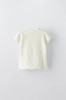 EMBROIDERED RIBBED T-SHIRT