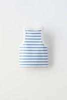 STRIPED RIB TOP