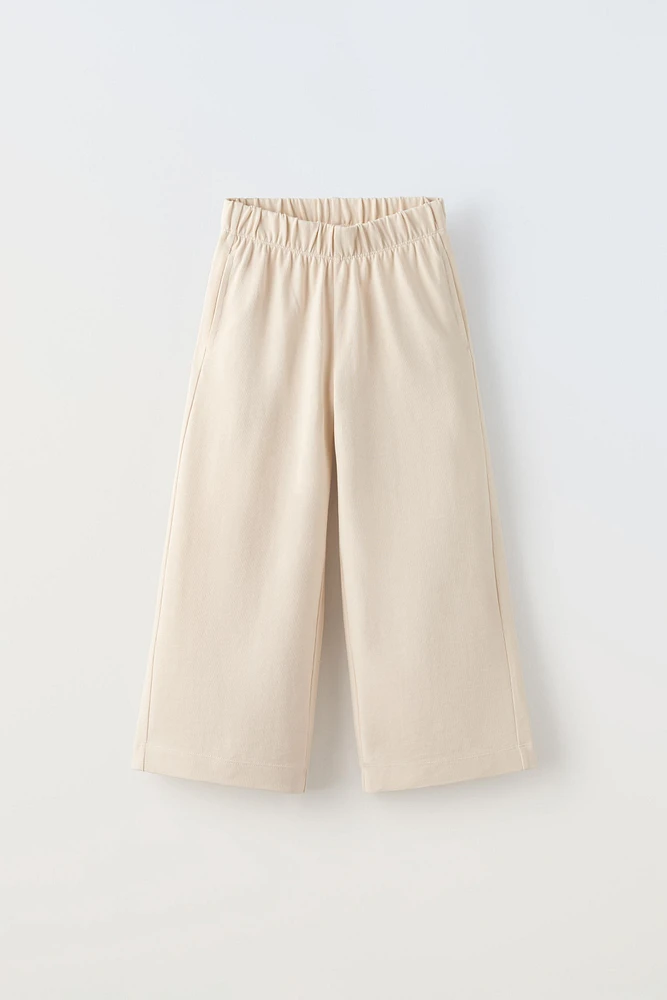 BASIC WIDE LEG PANTS