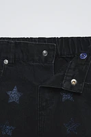 SHIMMERY STARS DENIM SKIRT