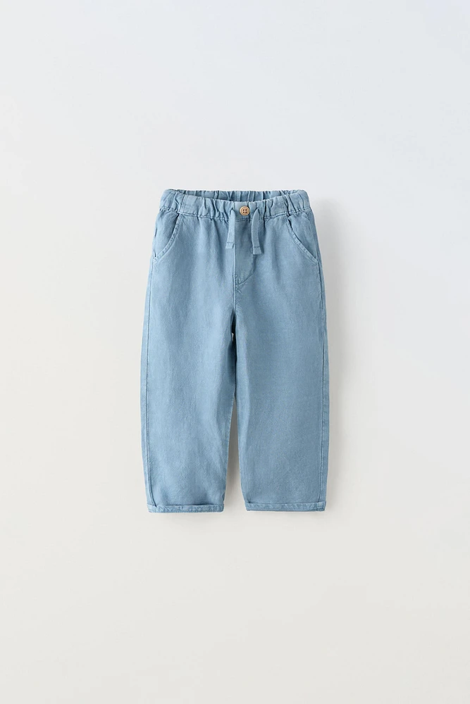 LINEN BLEND PANTS