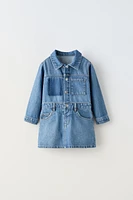 DENIM DRESS WITH POCKETS