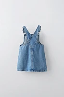 DENIM PINAFORE DRESS