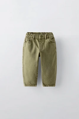 TWILL BALLOON FIT PANTS