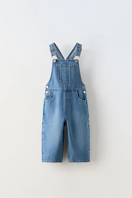 DENIM CULOTTE OVERALLS