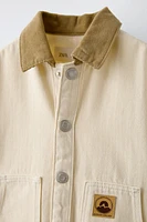 CONTRAST COLLAR OVERSHIRT