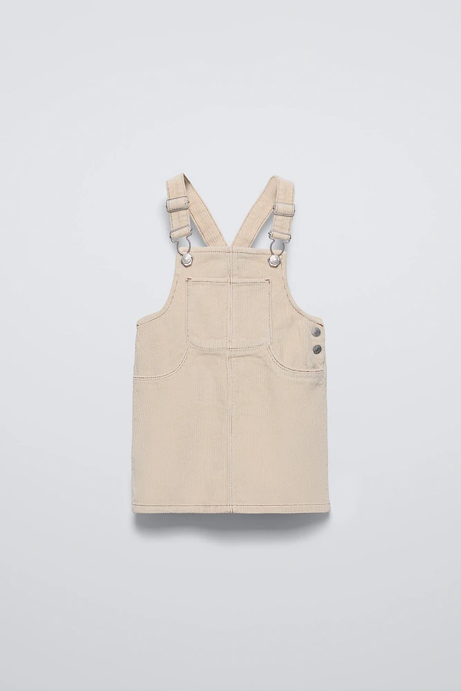 CORDUROY PINAFORE DRESS