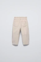 LINED CORDUROY PAPERBAG PANTS