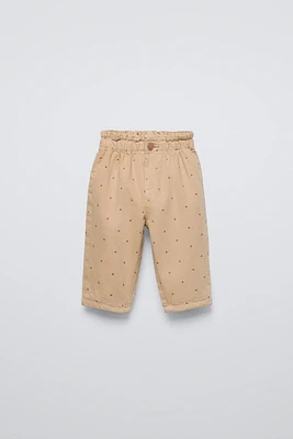 TWILL POLKA DOT PANTS