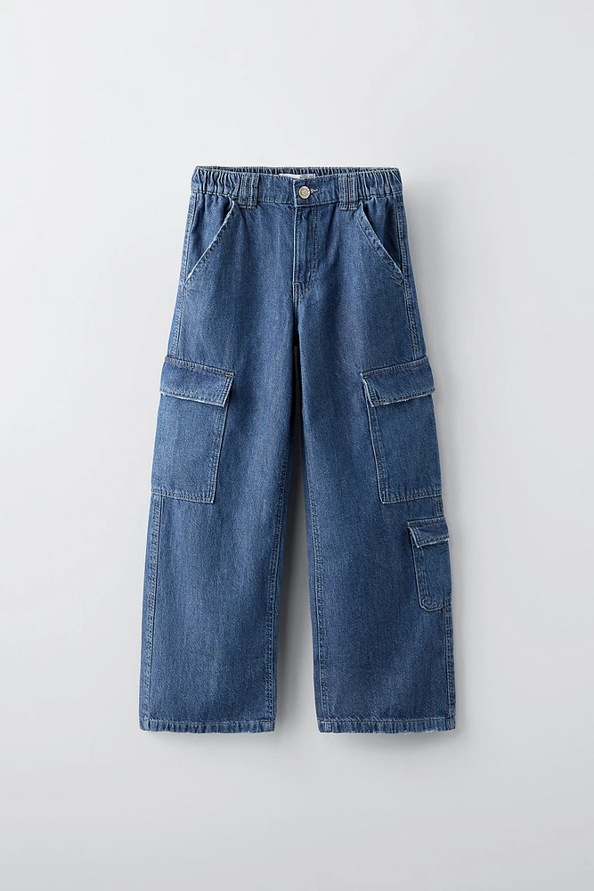 MULTI-POCKET CARGO JEANS