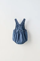 FLOWY DENIM ROMPER