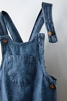 FLOWY DENIM ROMPER