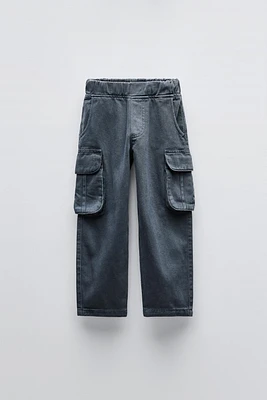 TWILL BARREL PANTS WITH POCKETS