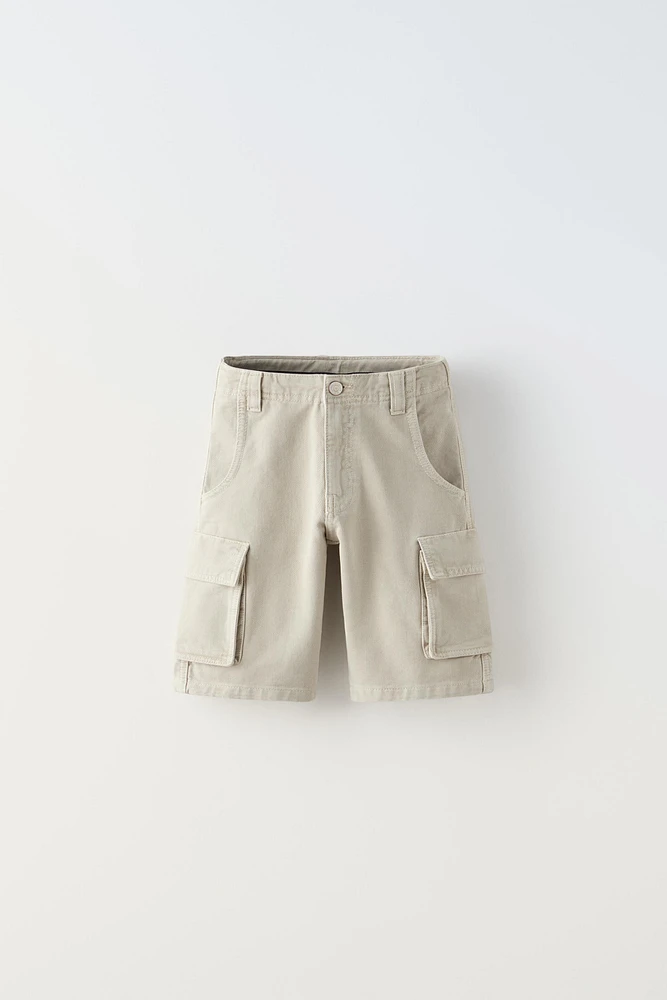 TWILL CARGO SHORTS