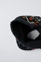 JAQUARD KNIT NECK WARMER