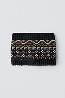 JAQUARD KNIT NECK WARMER