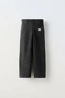 WASHED EFFECT STRAIGHT LEG PANTS