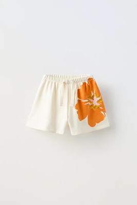 FLOWER PLUSH SHORTS