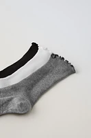 THREE-PACK OF RUFFLED SOCKS