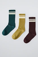 THREE-PACK OF STRIPED SOCKS