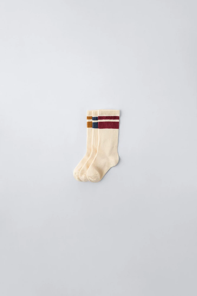 THREE-PACK OF STRIPED SOCKS