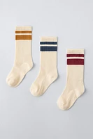 THREE-PACK OF STRIPED SOCKS