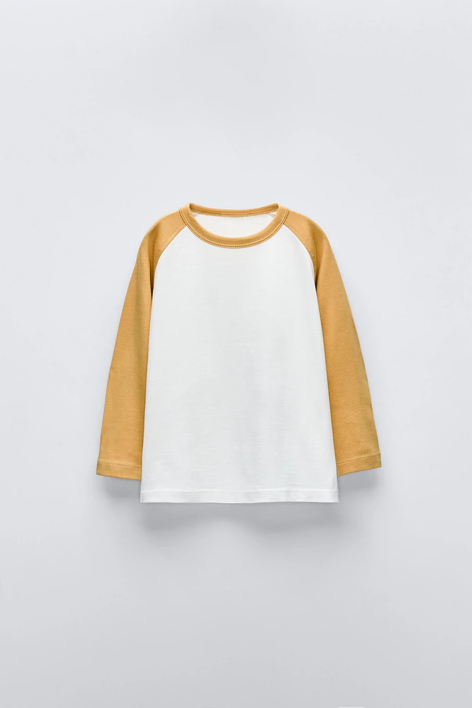 CONTRASTING RAGLAN T-SHIRT