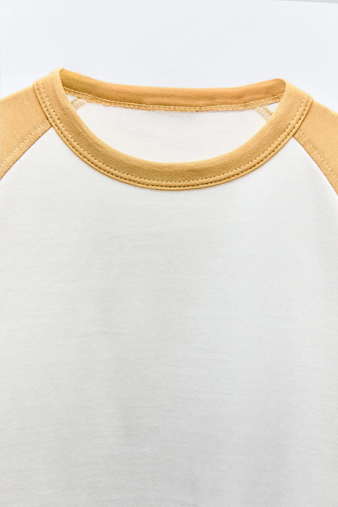 CONTRASTING RAGLAN T-SHIRT