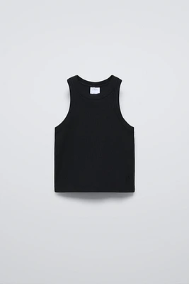 RACER BACK RIB TANK TOP