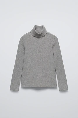 RIB TURTLENECK SWEATER