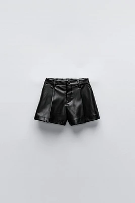 FAUX LEATHER SHORTS