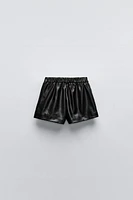 FAUX LEATHER SHORTS