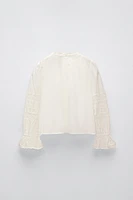 LACE SHIRT WITH EMBROIDERY