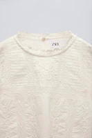 LACE SHIRT WITH EMBROIDERY