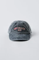 WASHED EMBROIDERED CAP