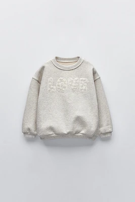 “LOVE” EMBROIDERY SWEATSHIRT