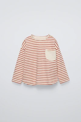 STRIPED POCKET T-SHIRT