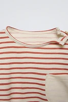 STRIPED POCKET T-SHIRT