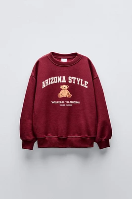 BEAR SWEATSHIRT WITH TEXT