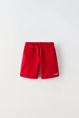 TEXT DETAIL TERRYCLOTH SHORTS