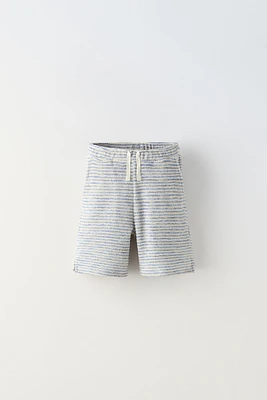 STRIPED TERRYCLOTH SHORTS