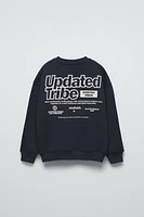 TEXT PRINT SWEATSHIRT