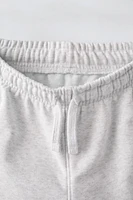 EMBROIDERED PLUSH SHORTS