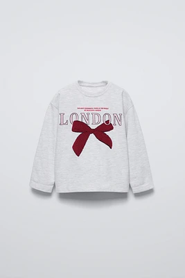 TERRYCLOTH BOW T-SHIRT