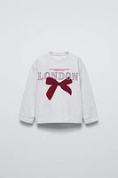 TERRYCLOTH BOW T-SHIRT