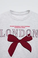 TERRYCLOTH BOW T-SHIRT